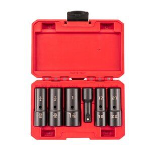 1/2 Inch Drive Thin Wall Impact Flip Socket Set with Case (6-Piece)